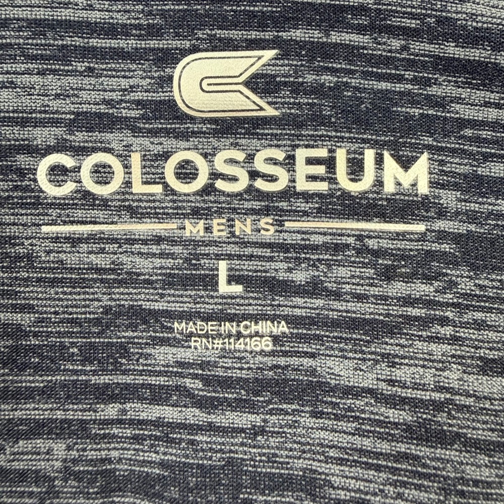 Colosseum Notre Dame Polo Mens L Blue Gold Excellent Performance Space Dye‎ ND - Picture 9 of 10